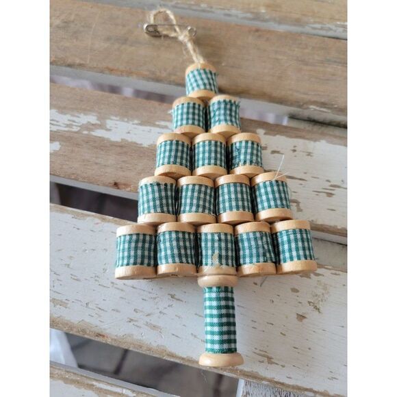 Sewing spool tree craft ornament Xmas - Picture 1 of 6